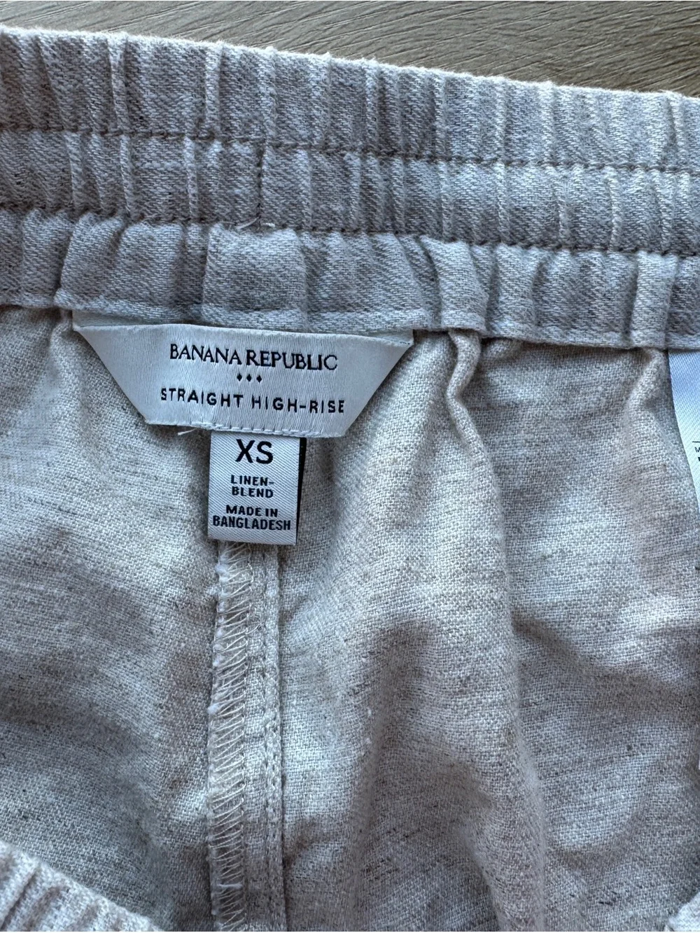 Banana Republic Linen Blend Drawstring Pants in Light Beige
